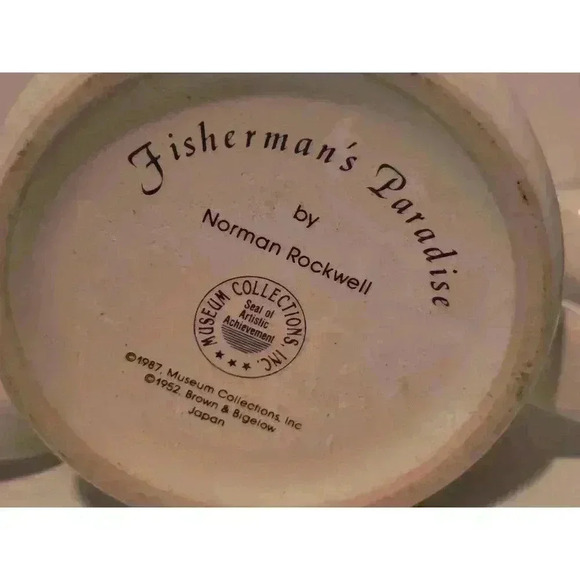 Norman Rockwell Mugs Set of 4 White - Picture 15 of 16